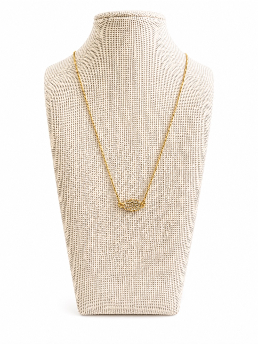 ZOETIK Gold Tone Pavé Hamsa Hand Necklace Crystal Evil Eye Dainty Boho